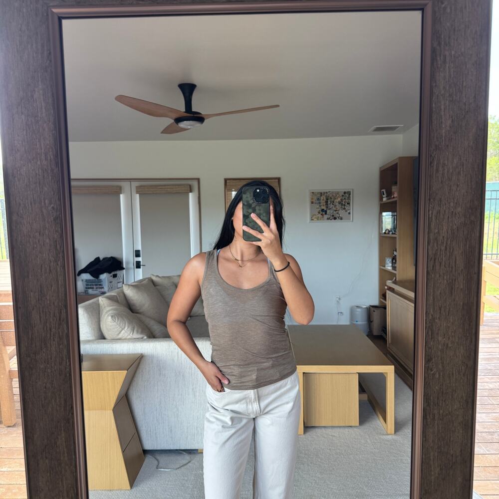 Madewell Brown Tank Top Womens XS Classic Basic Neutral
